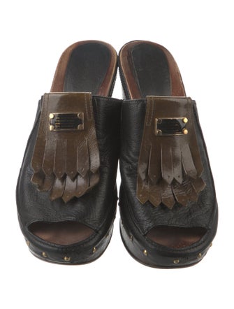 Marc by Marc Jacobs Leather Studded Accents Mules
