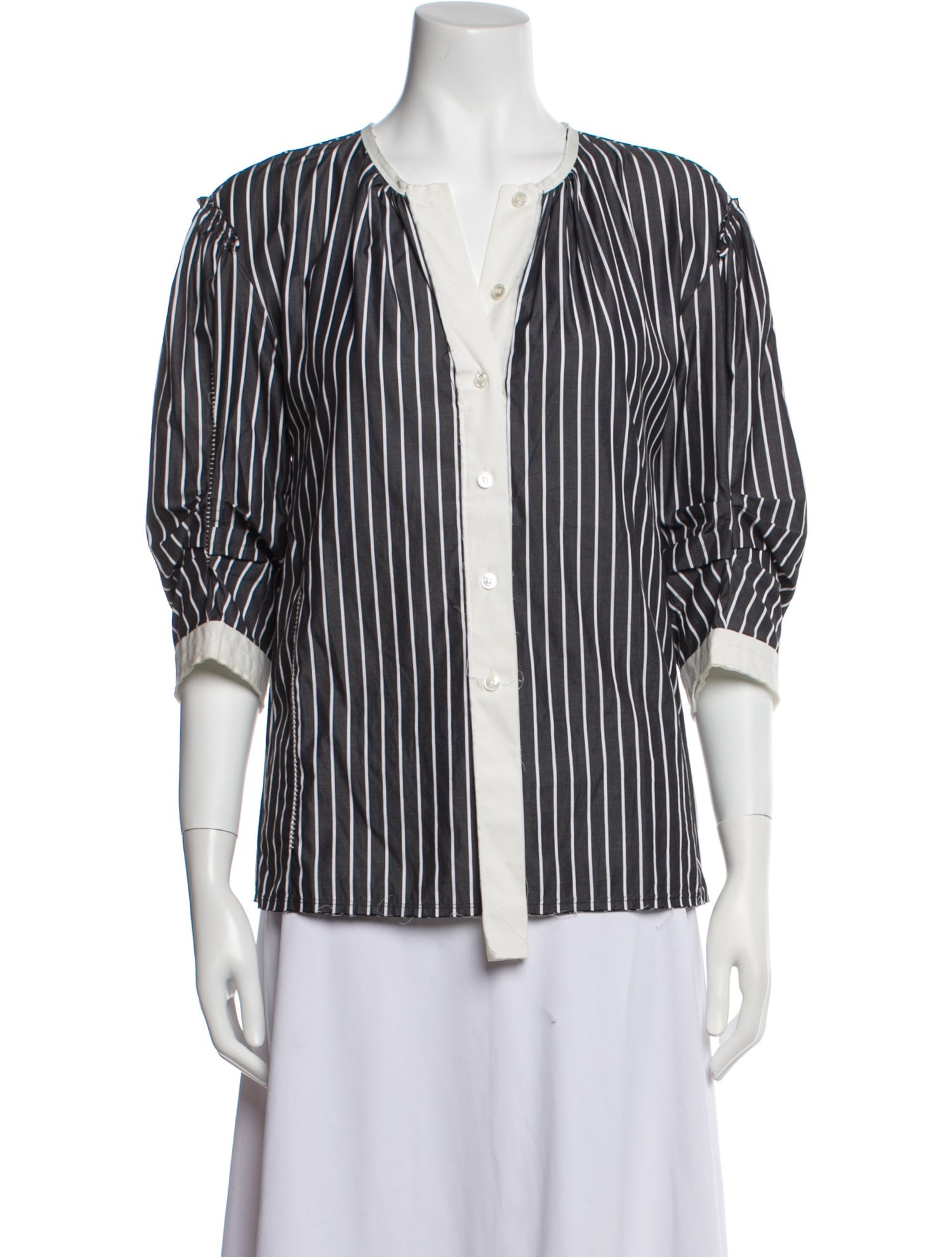 Marc by Marc Jacobs Striped V-Neck Blouse