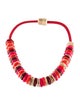 Marc by Marc Jacobs Crystal, Resin & Cord Bead Collar Necklace