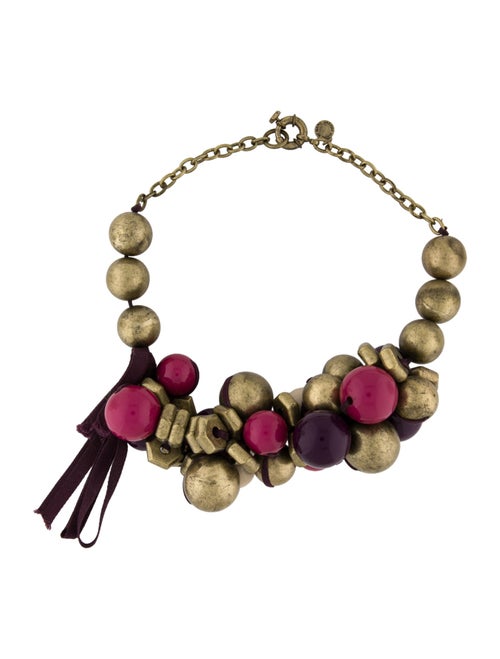 Marc by Marc Jacobs Crystal, Fabric, & Bead Collar Necklace
