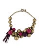 Marc by Marc Jacobs Crystal, Fabric, & Bead Collar Necklace