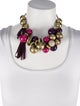 Marc by Marc Jacobs Crystal, Fabric, & Bead Collar Necklace