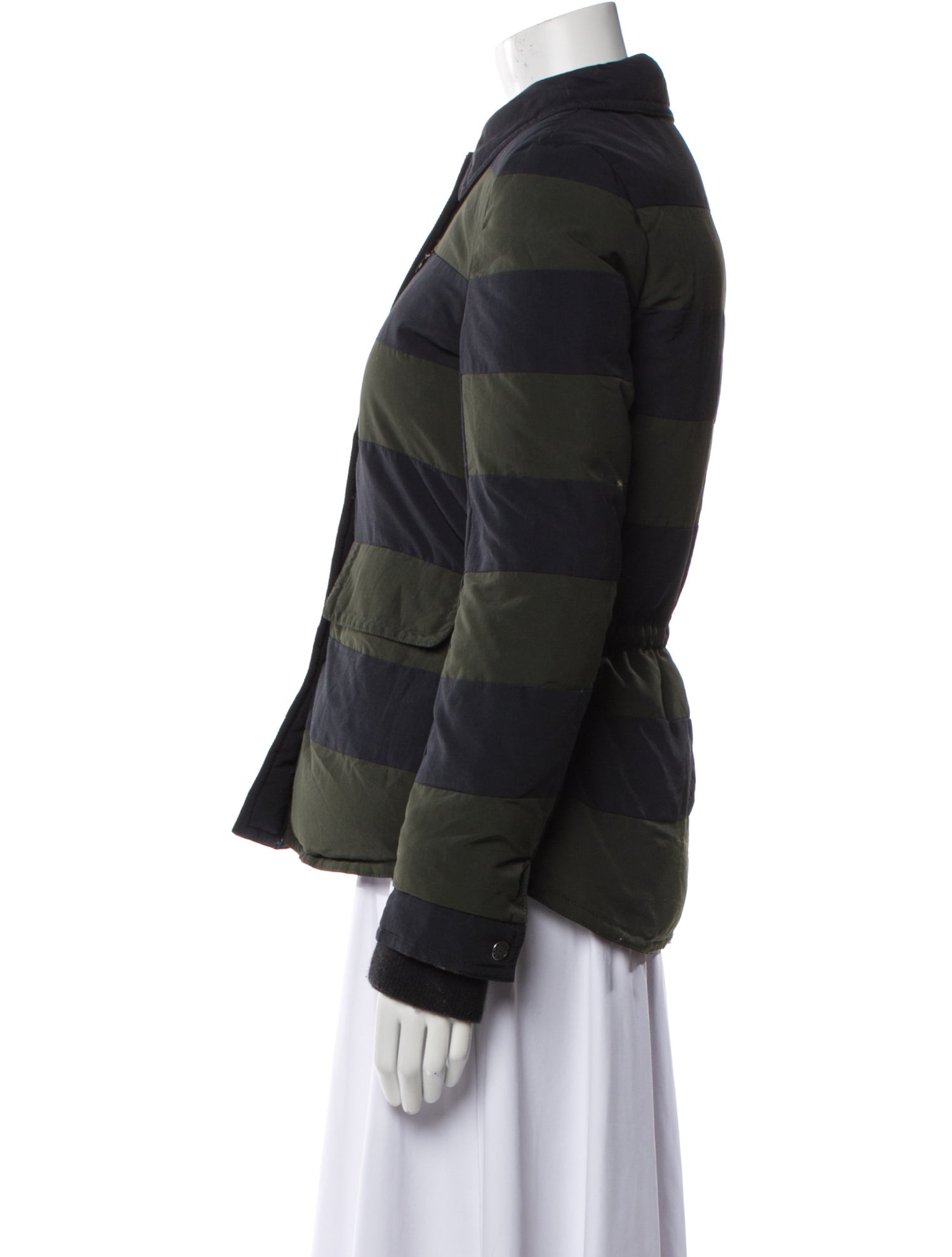 Marc by Marc Jacobs Nylon Striped Down Coat