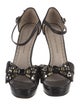 Marc by Marc Jacobs Leather Crystal Embellishments Sandals