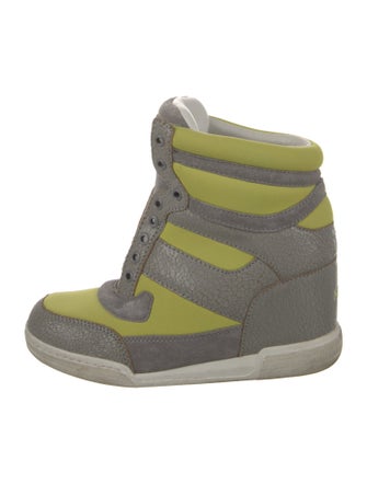 Marc by Marc Jacobs Leather Printed Wedge Sneakers