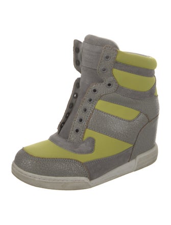 Marc by Marc Jacobs Leather Printed Wedge Sneakers