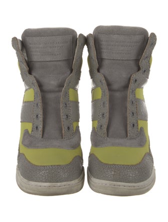 Marc by Marc Jacobs Leather Printed Wedge Sneakers