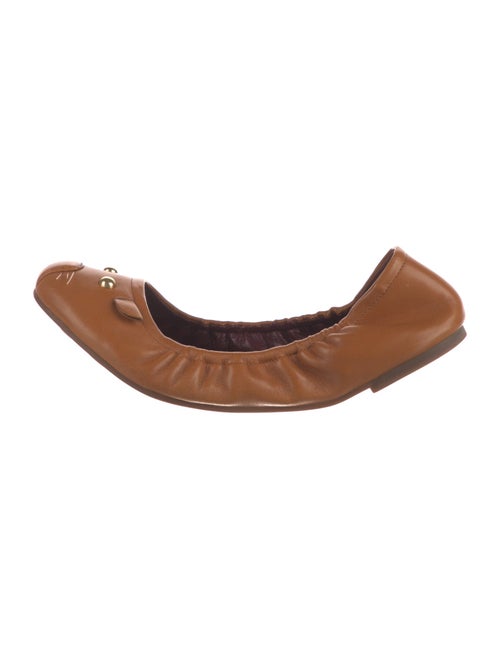 Marc by Marc Jacobs Leather Ruffle Embellishment Ballet Flats