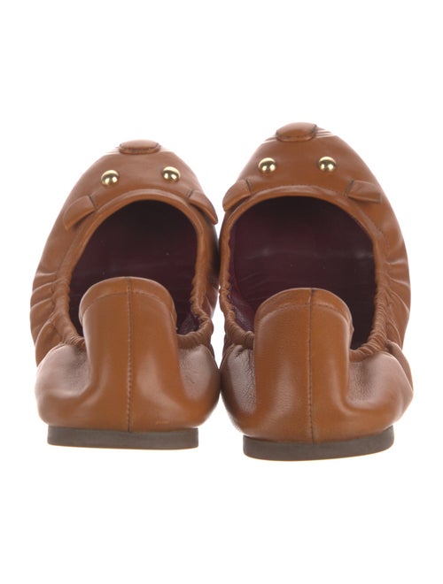 Marc by Marc Jacobs Leather Ruffle Embellishment Ballet Flats