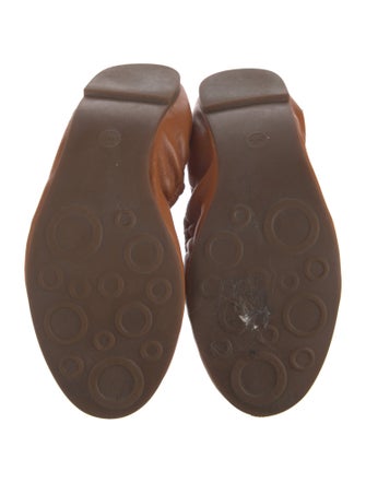 Marc by Marc Jacobs Leather Ruffle Embellishment Ballet Flats