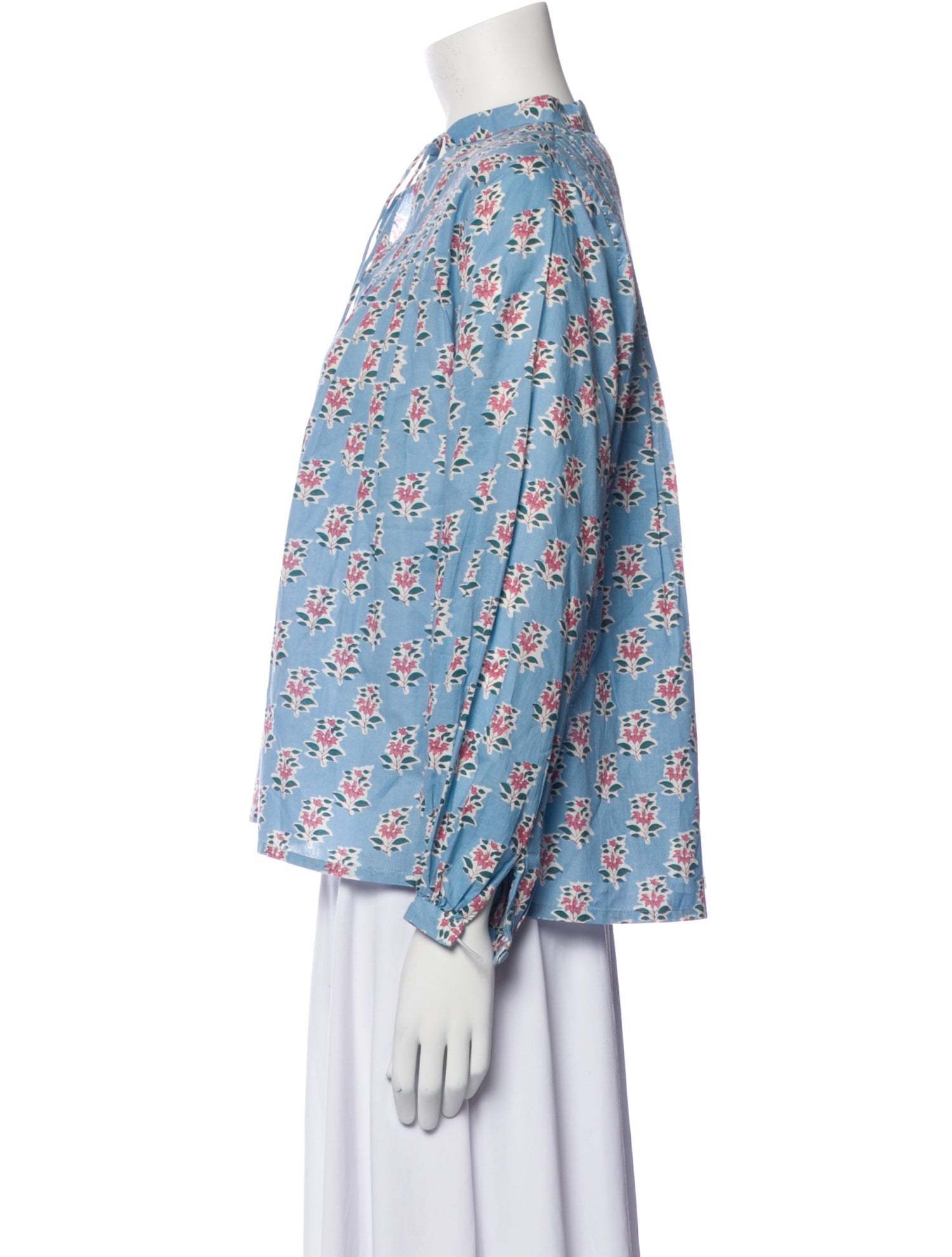 Marea Floral Print V-Neck Blouse