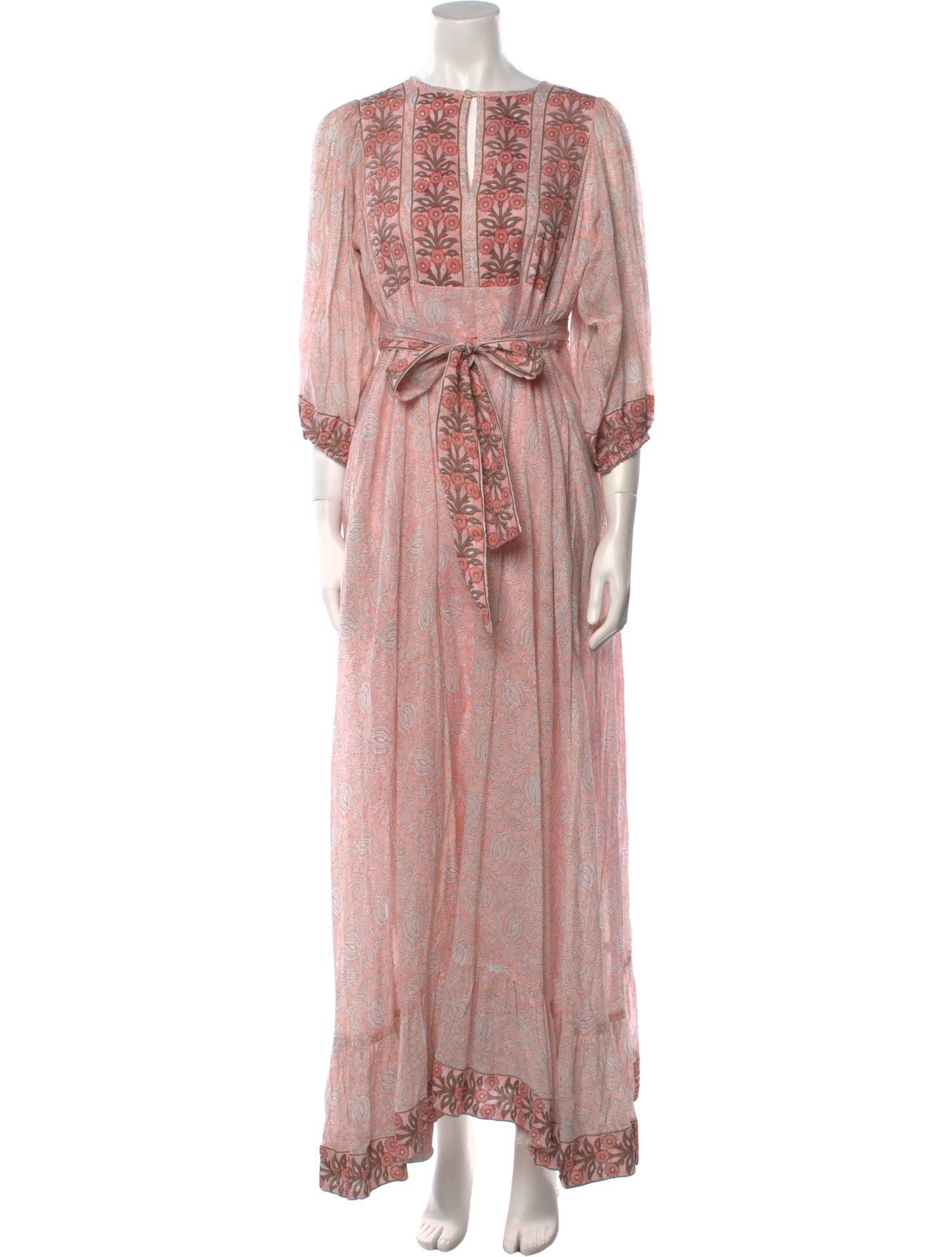 Marea Paisley Print Long Dress