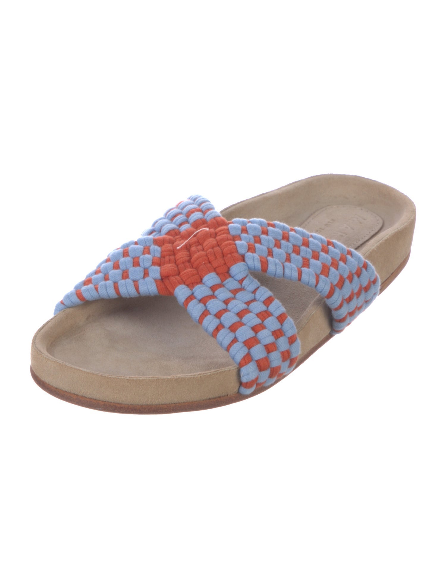 Marea Printed Leather Trim Embellishment Slides