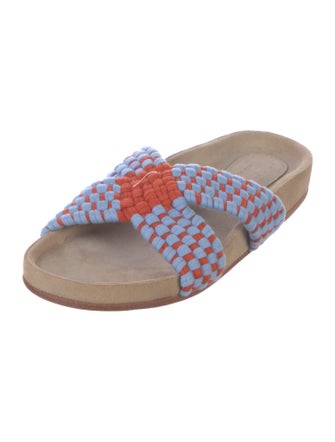 Marea Printed Leather Trim Embellishment Slides