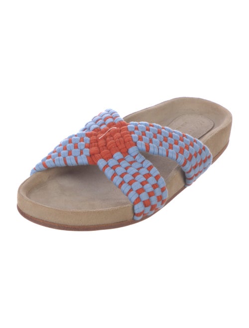 Marea Printed Leather Trim Embellishment Slides