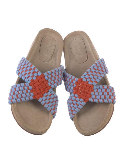 Marea Printed Leather Trim Embellishment Slides