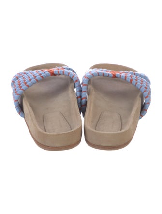 Marea Printed Leather Trim Embellishment Slides