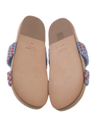 Marea Printed Leather Trim Embellishment Slides