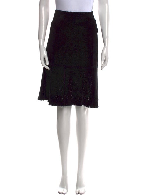 Margaret Godfrey Leather Knee-Length Skirt