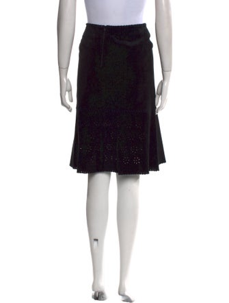 Margaret Godfrey Leather Knee-Length Skirt