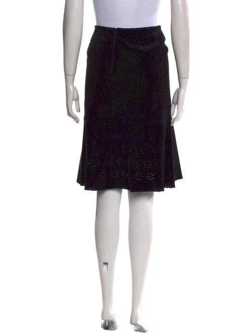 Margaret Godfrey Leather Knee-Length Skirt