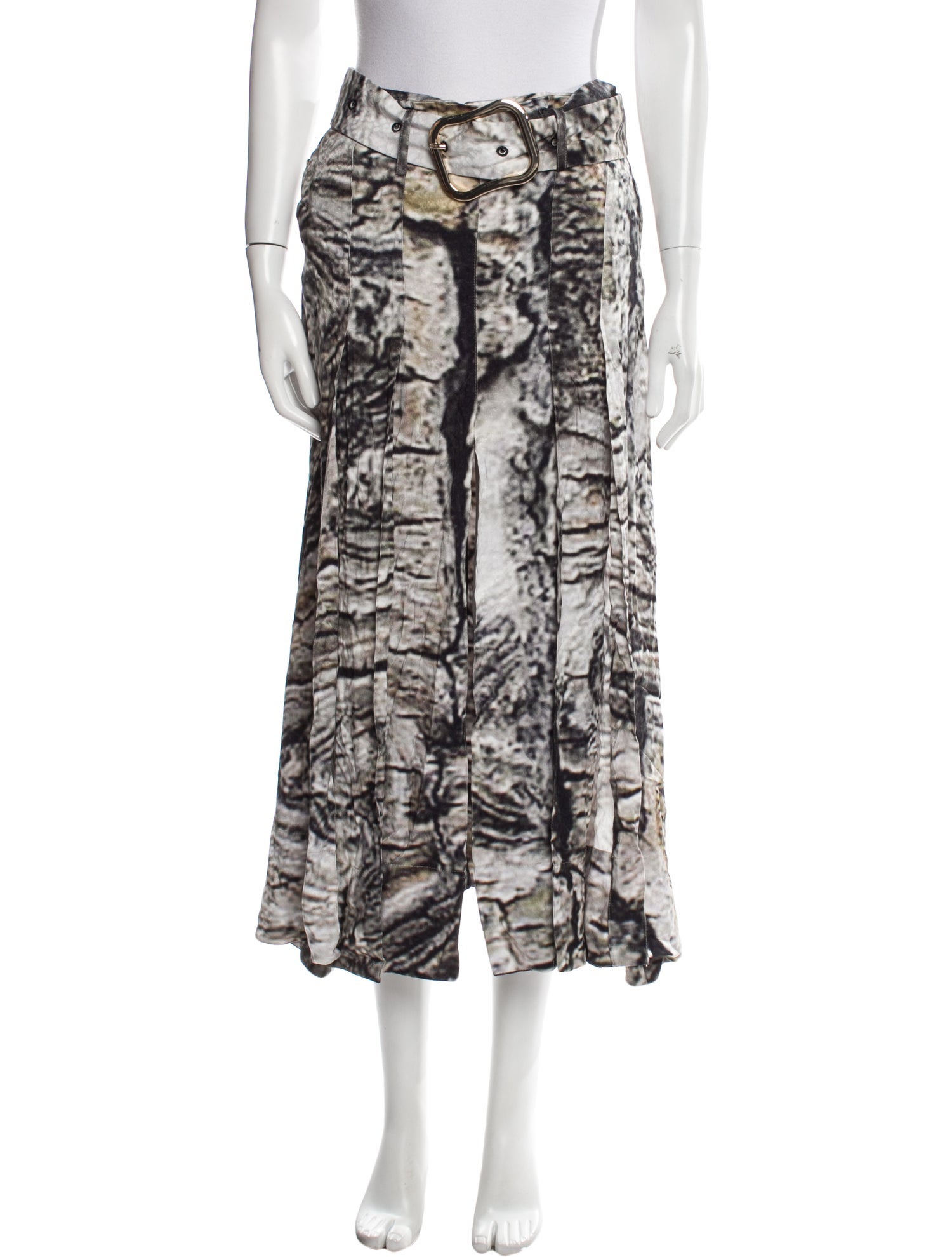 MATÉRIEL Printed Midi Length Skirt