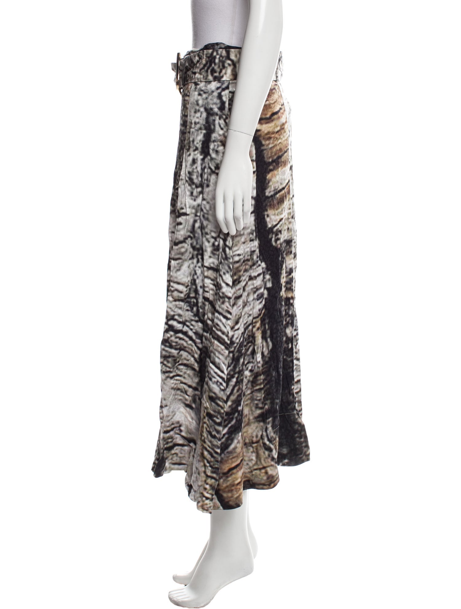 MATÉRIEL Printed Midi Length Skirt