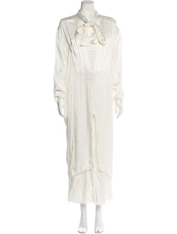 Matériel Suits and Sets Lace Pattern Pleated Accents Skirt Set M