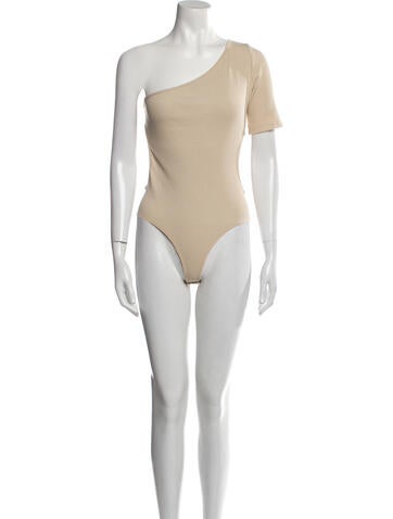 Matériel Tops One-Shoulder Short Sleeve Bodysuit L