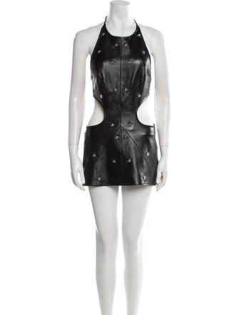 MATÉRIEL Halterneck Mini Dress