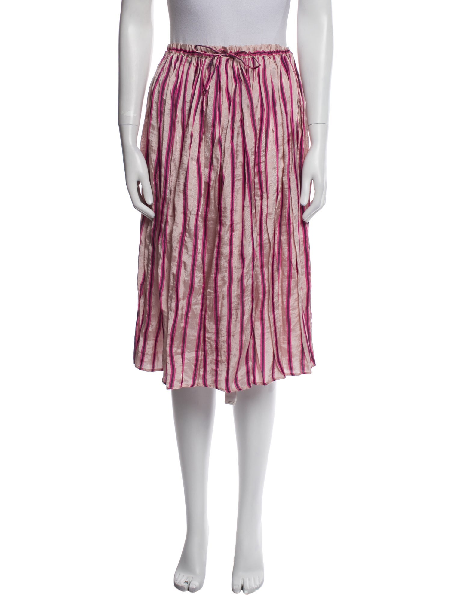 Maan Striped Midi Length Skirt