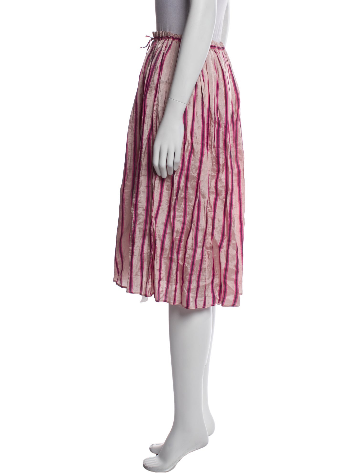 Maan Striped Midi Length Skirt