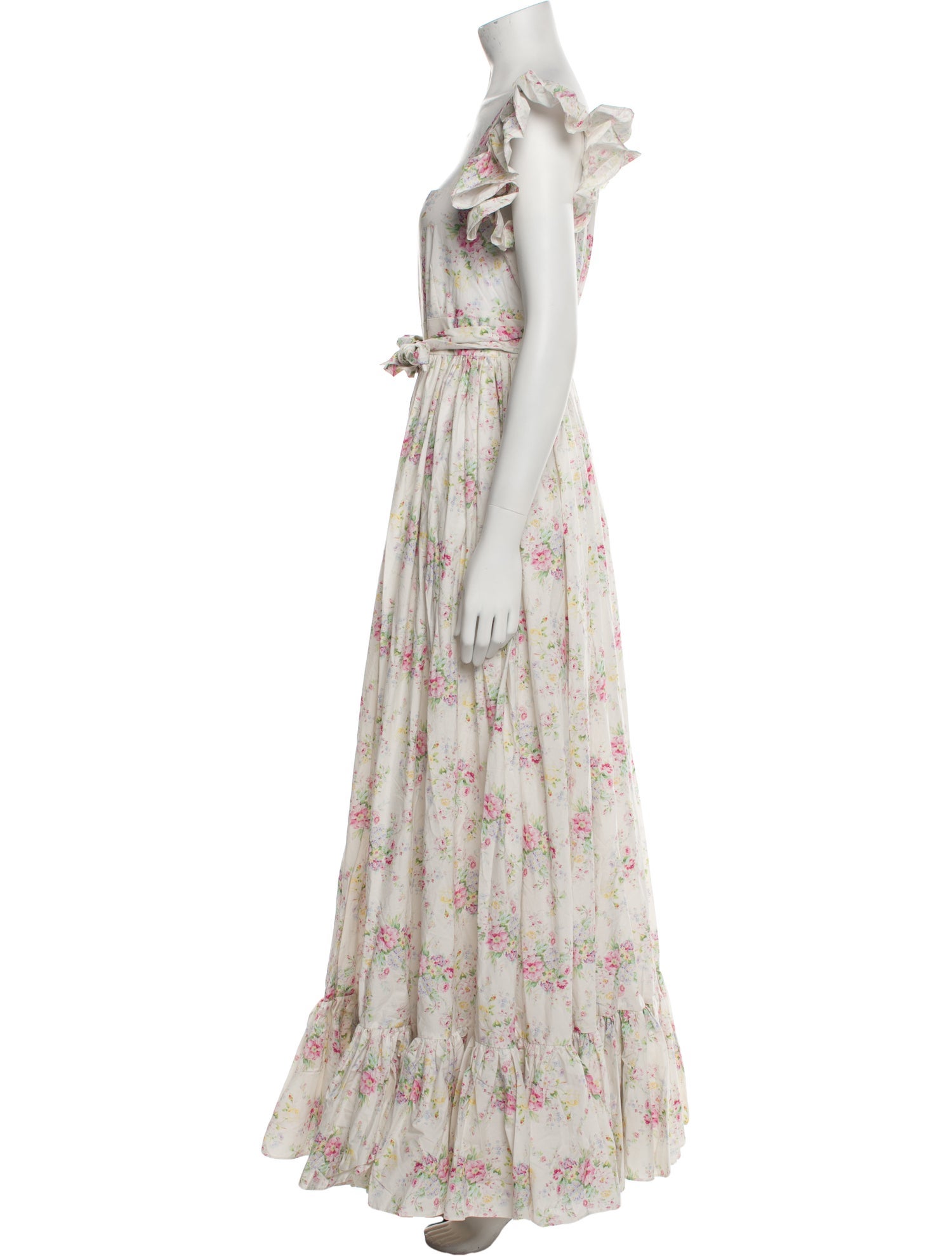 Maison Amory Floral Print Long Dress