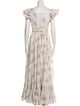 Maison Amory Floral Print Long Dress