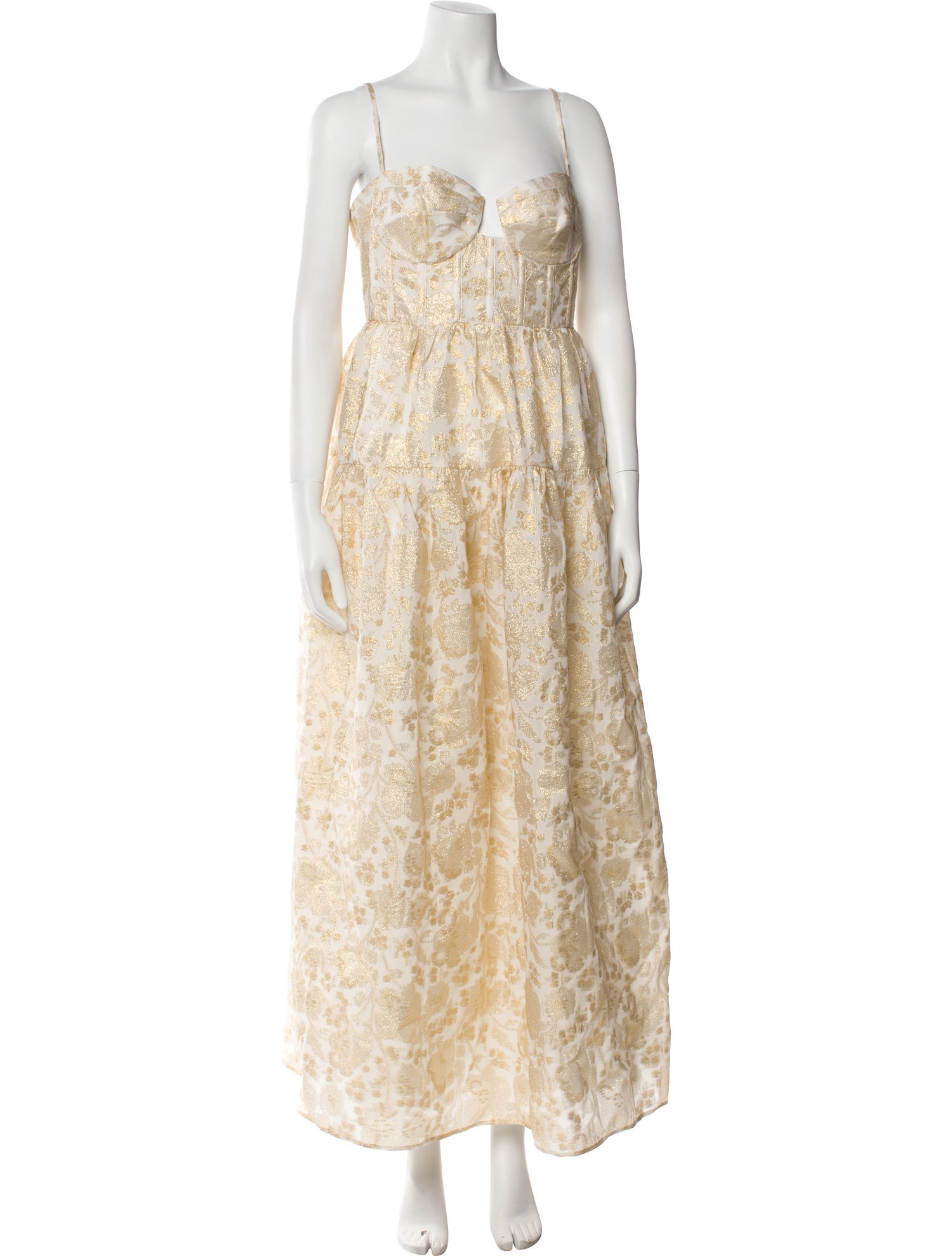 Maison Amory Lace Pattern Long Dress