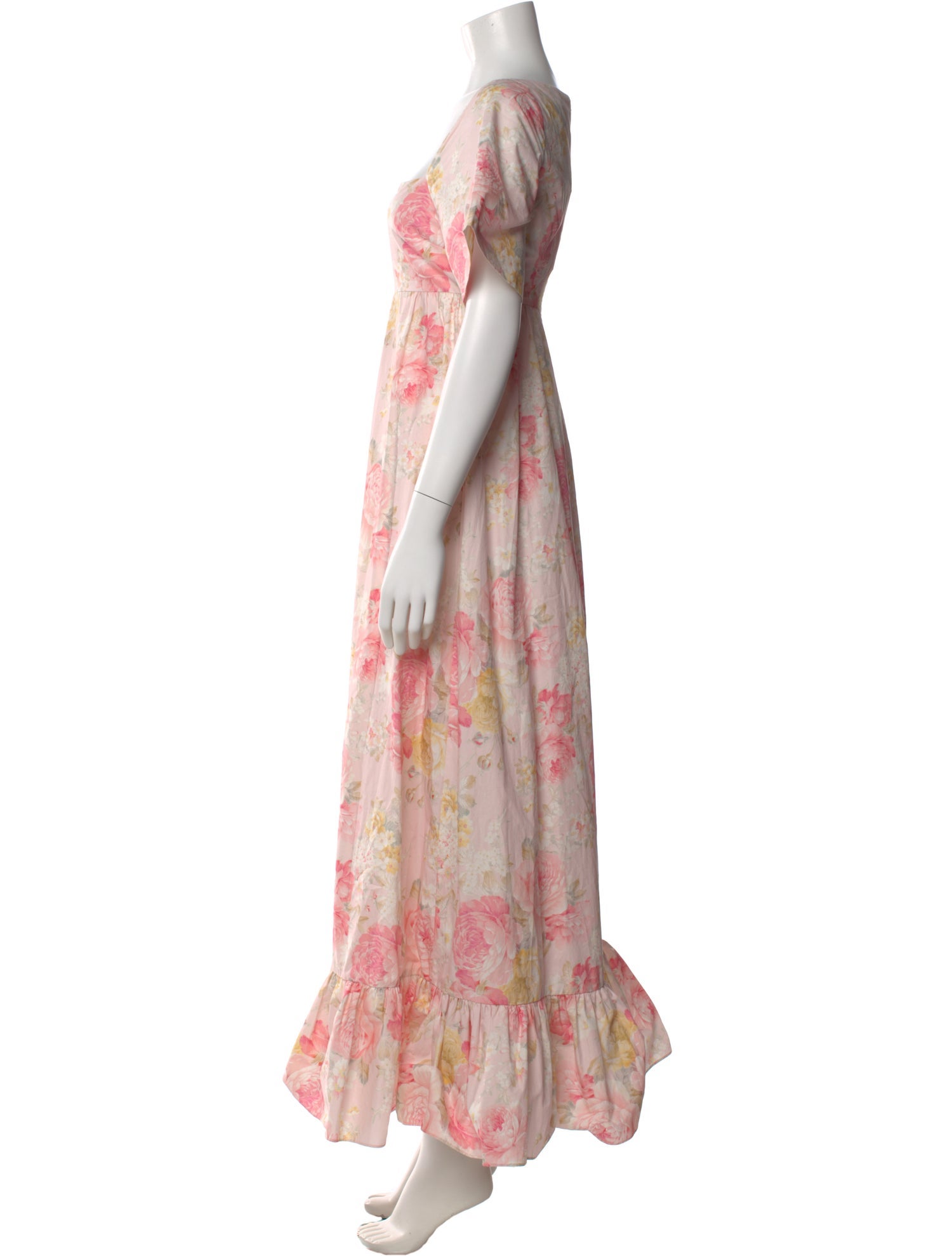 Maison Amory Floral Print Long Dress