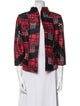 Marisa Baratelli Silk Plaid Print Jacket