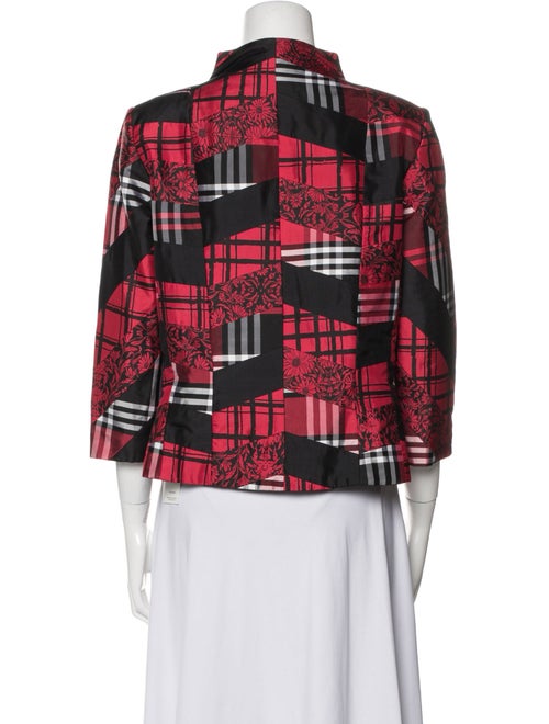 Marisa Baratelli Silk Plaid Print Jacket