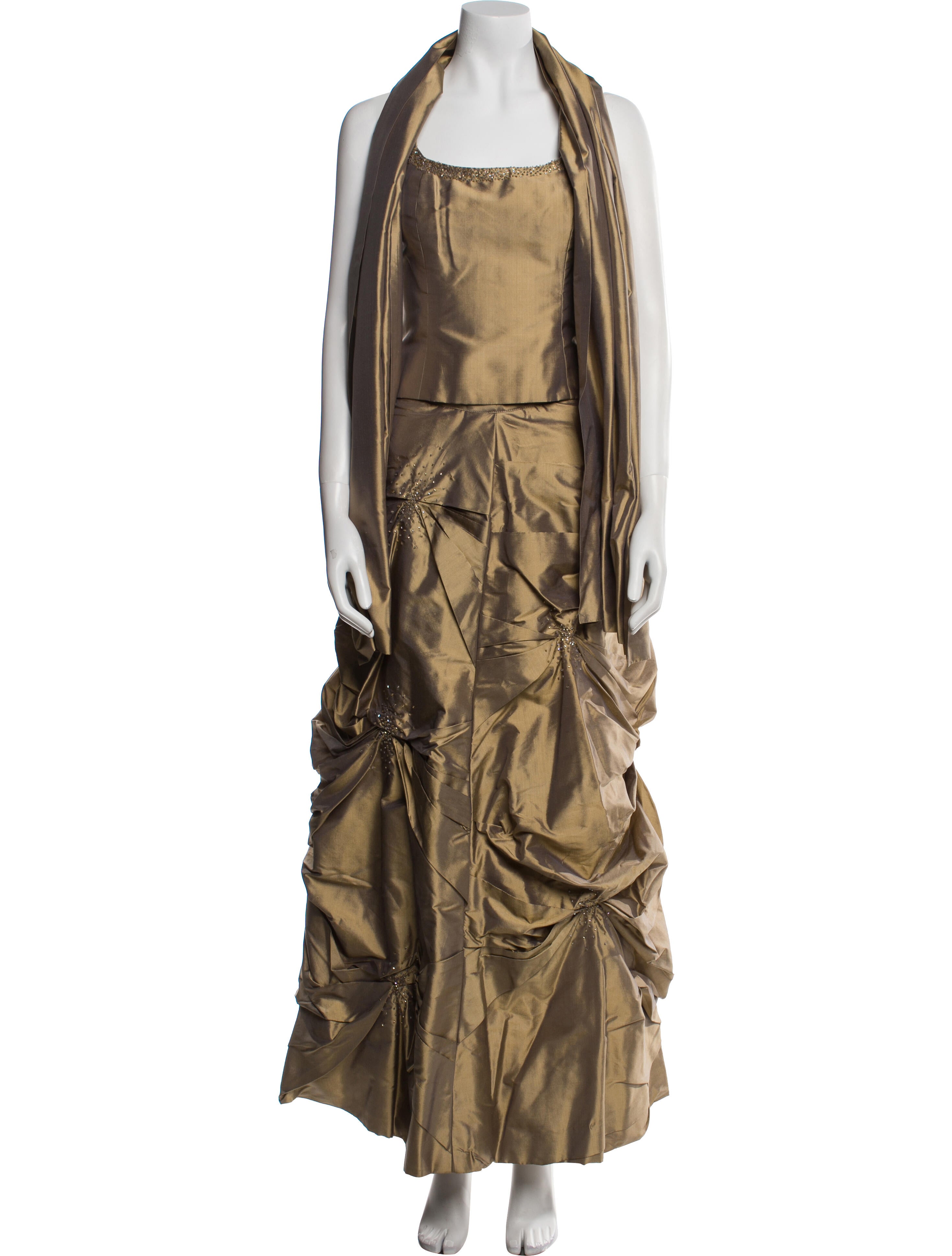 Marisa Baratelli Beaded Accents Skirt Set