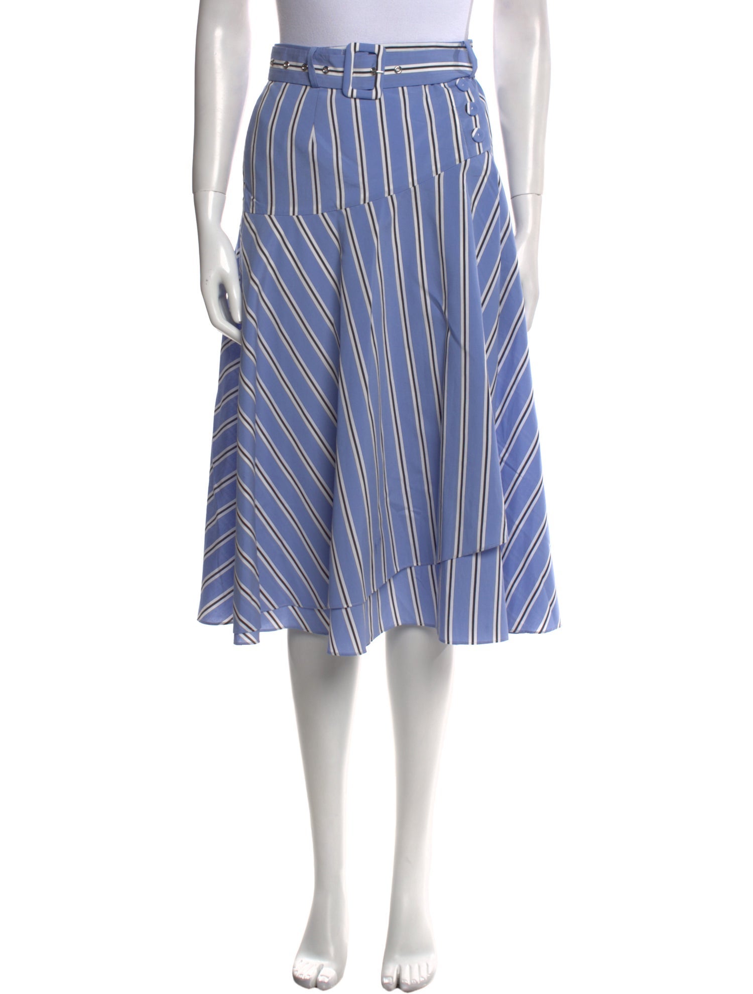 MARYLING Striped Midi Length Skirt w/ Tags