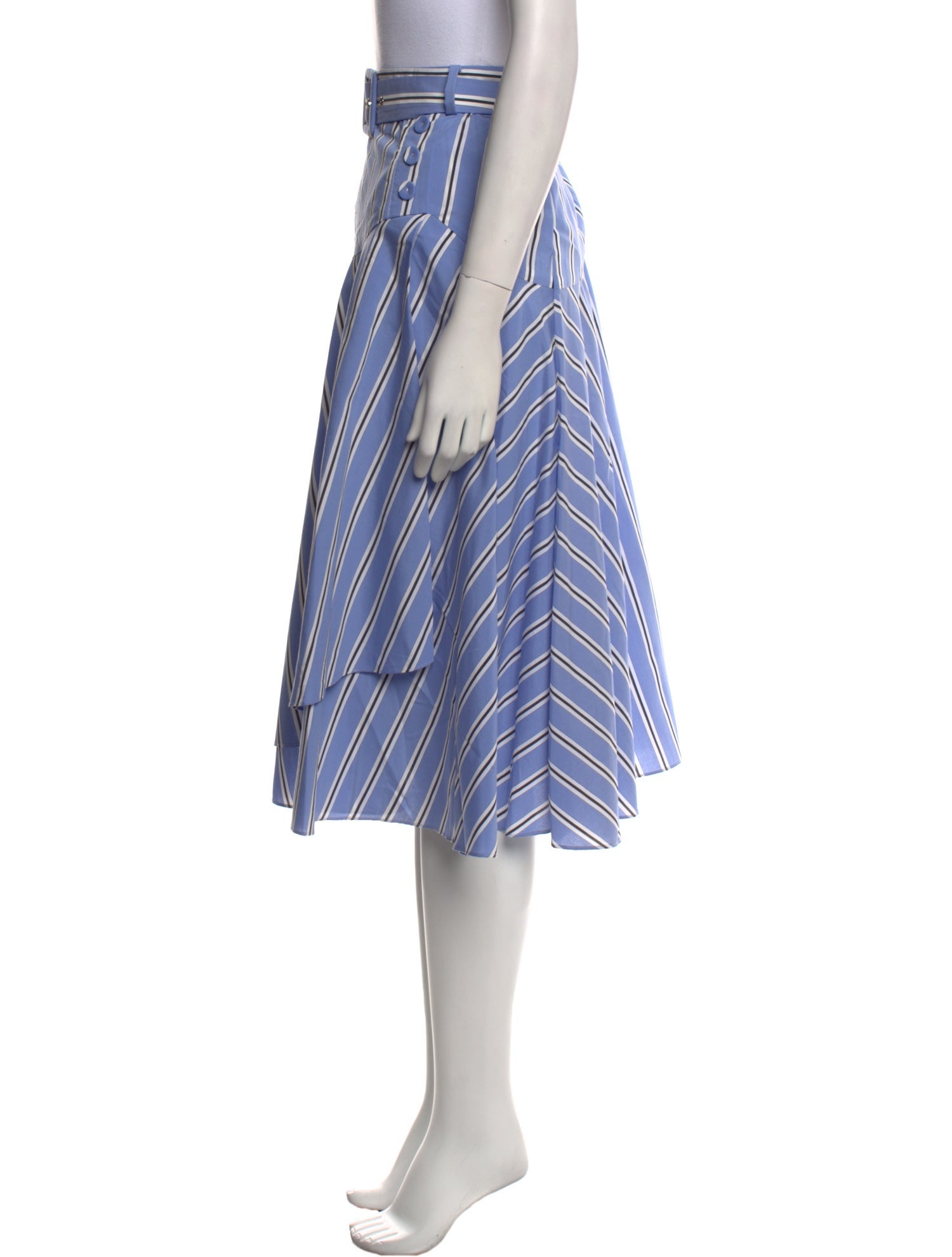 MARYLING Striped Midi Length Skirt w/ Tags