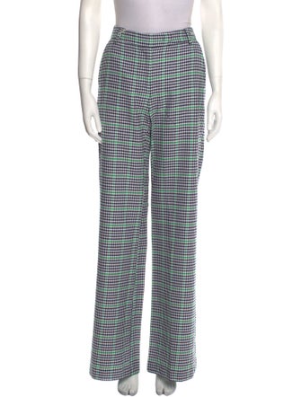 Marco Bologna Plaid Print Wide Leg Pants