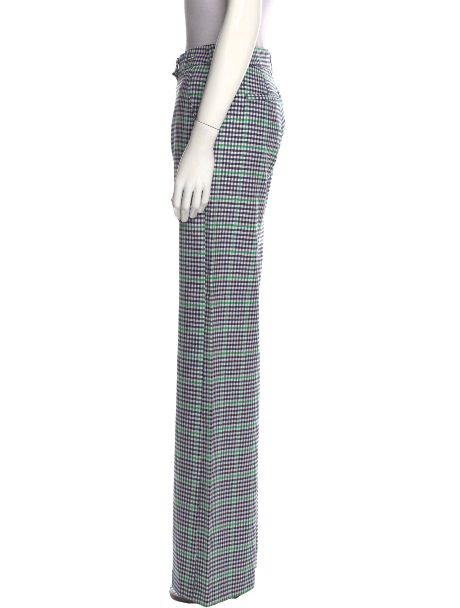Marco Bologna Plaid Print Wide Leg Pants