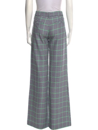 Marco Bologna Plaid Print Wide Leg Pants