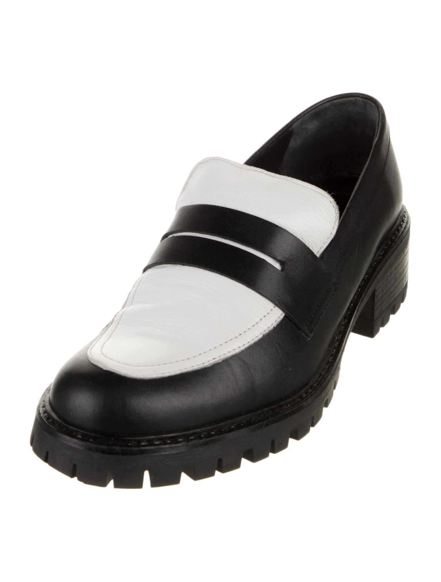 Maguire Leather Colorblock Pattern Loafers