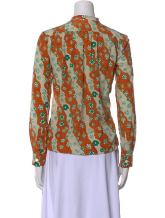 Marni x Flaminia Veronesi Silk Floral Print Button-Up Top