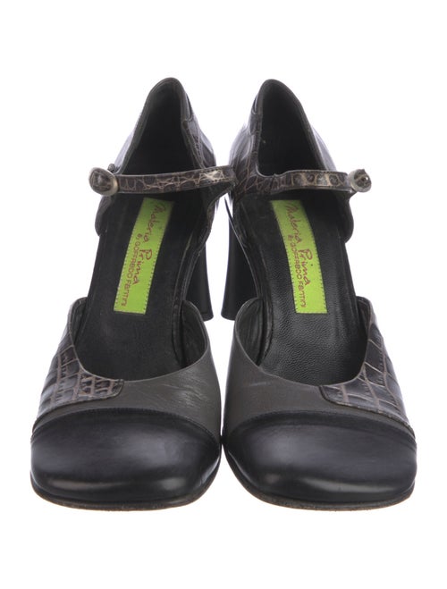 Materia Prima By Goffredo Fantini Leather Printed D'Orsay Pumps