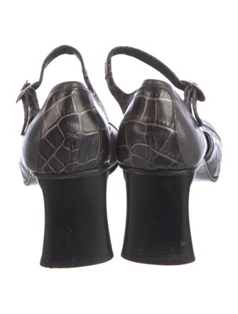 Materia Prima By Goffredo Fantini Leather Printed D'Orsay Pumps