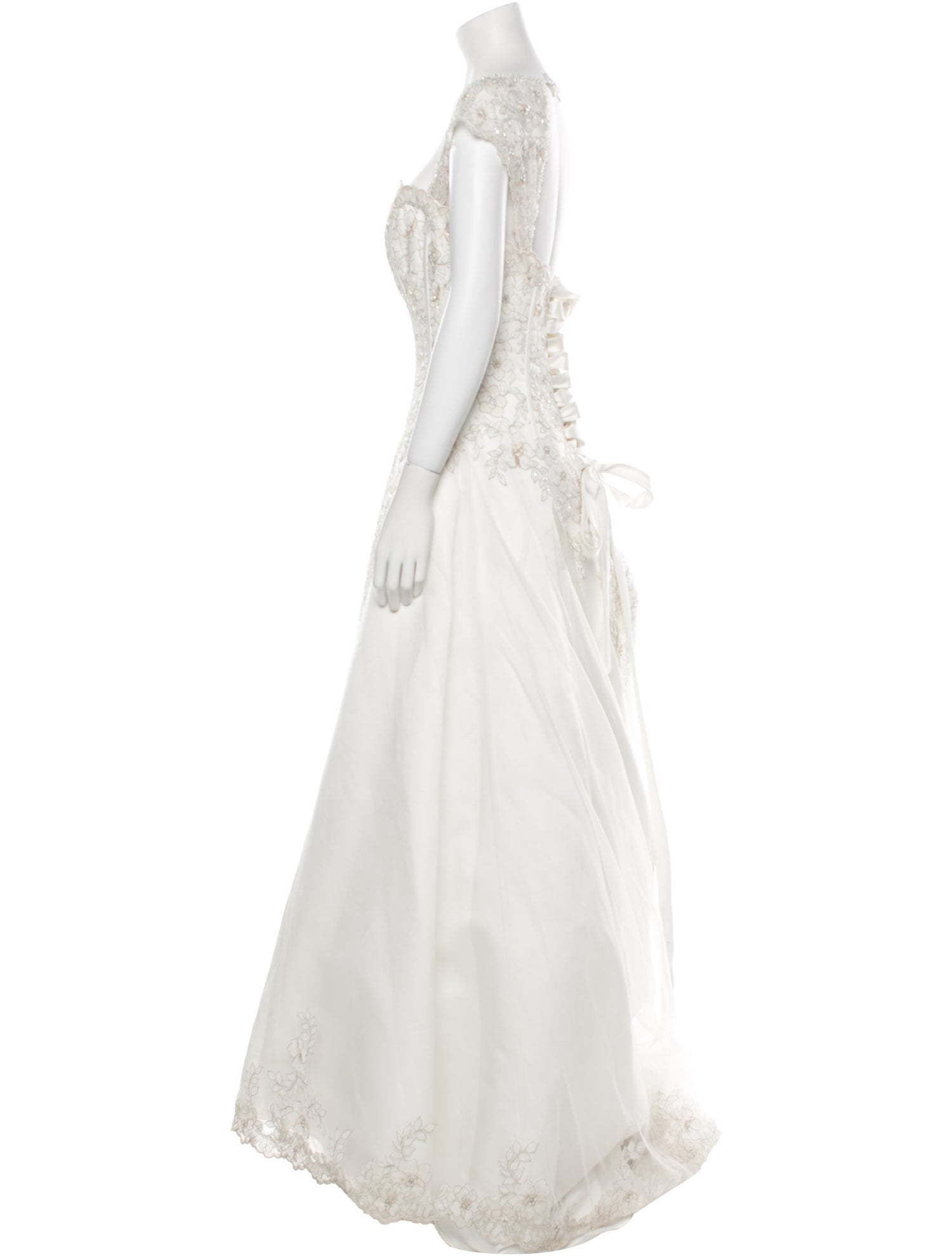 Maggie Sottero Lace Pattern Long Wedding Dress