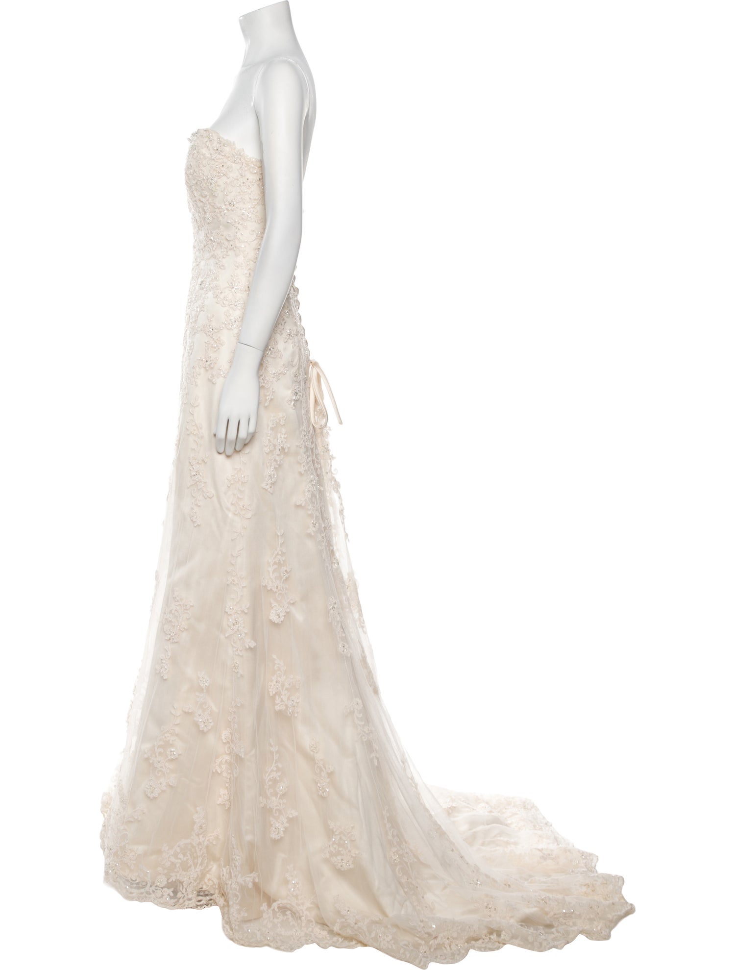 Maggie Sottero Lace Pattern Long Dress